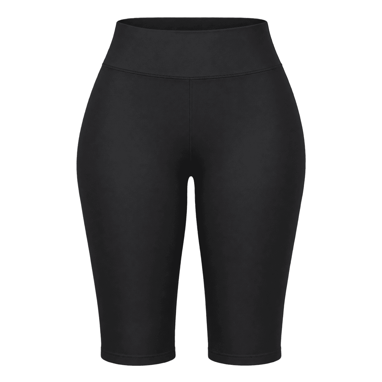 Mockup of the fitted black cropped capris